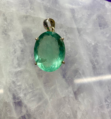 Fluorite Pendant set in 925 Silver