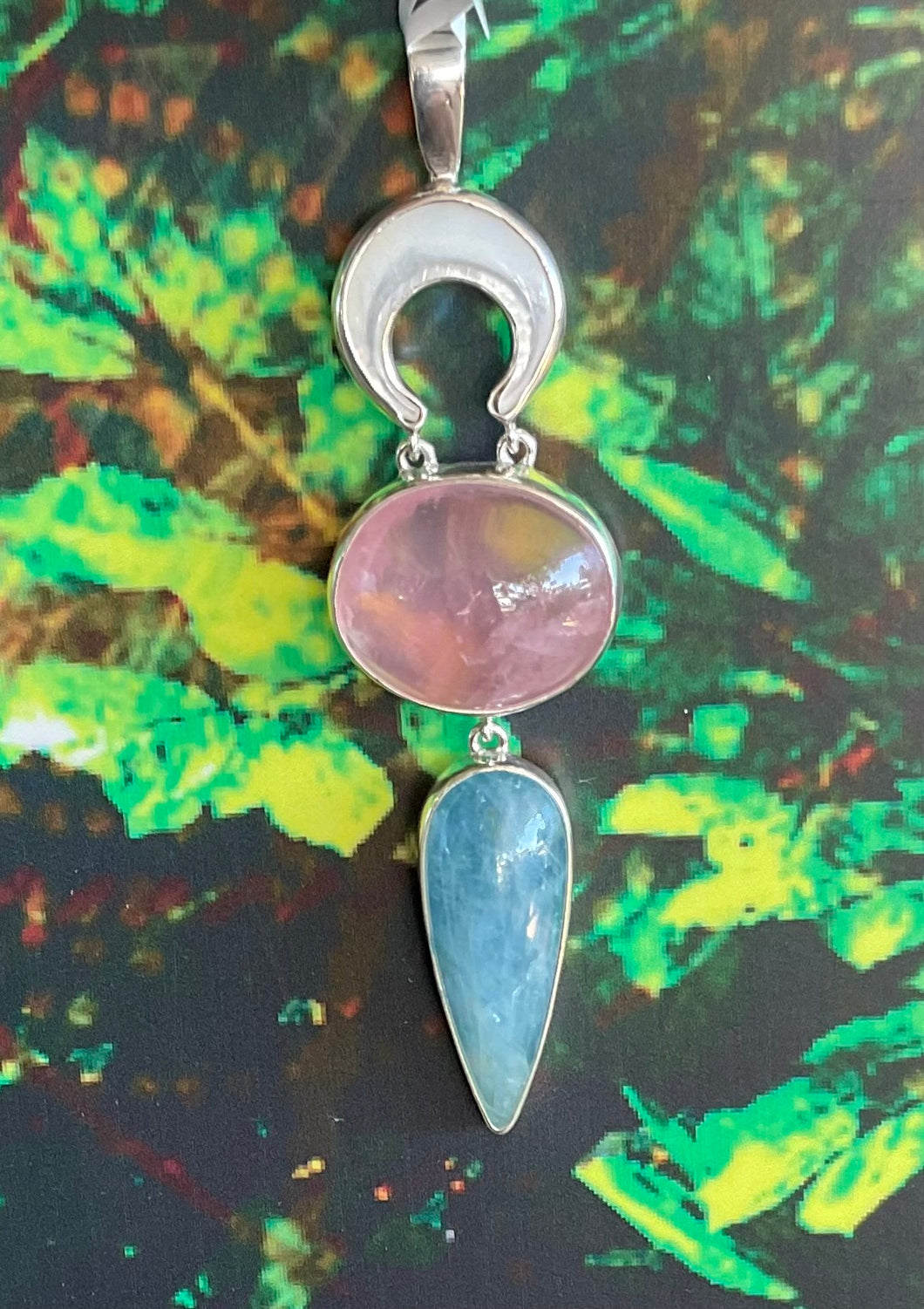 Mother of Pearl, Rose Quartz & Aquamarine