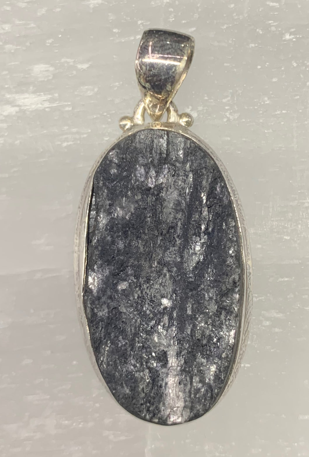 Raw Black Tourmaline Pendant