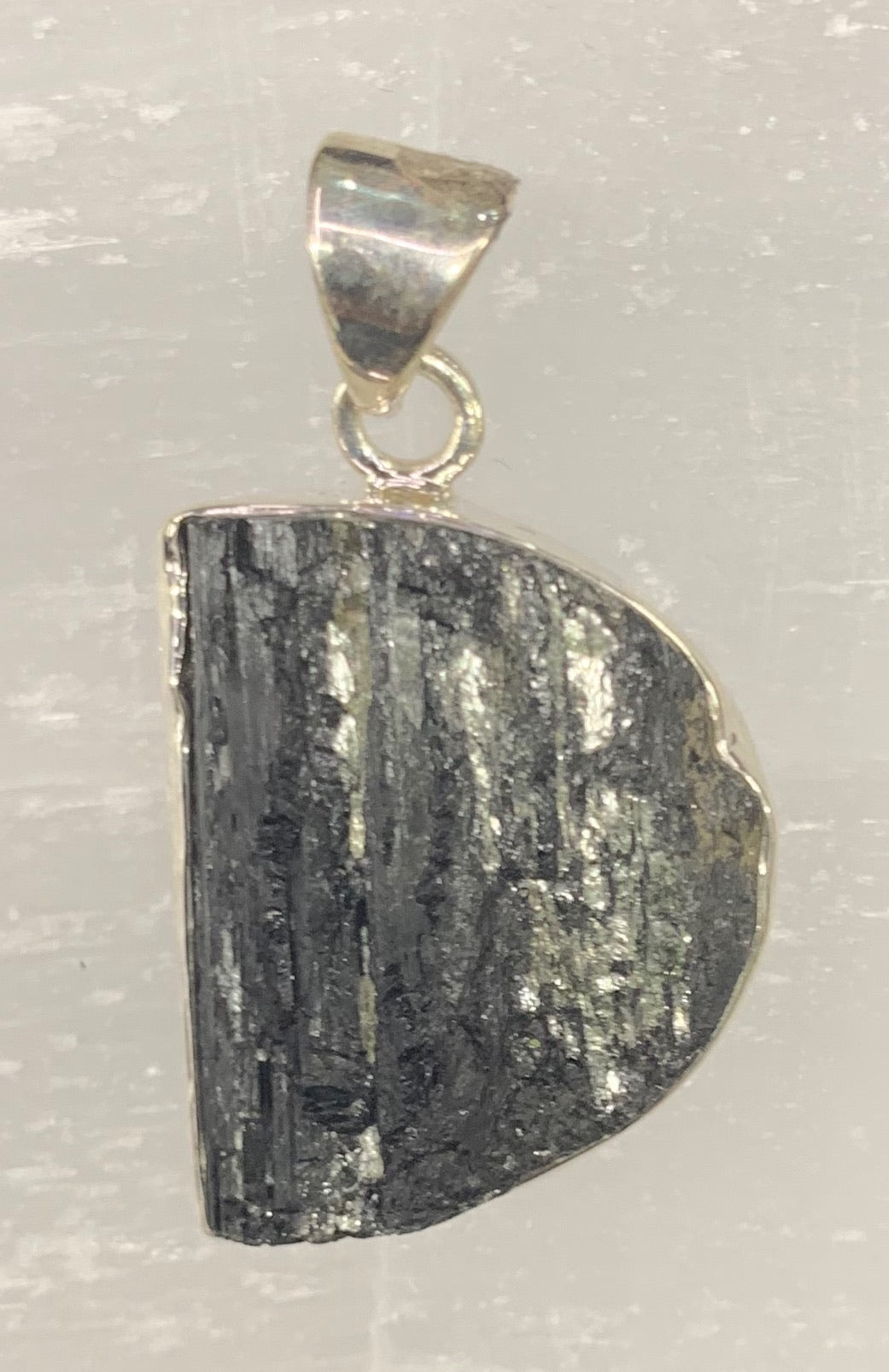 Raw Black Tourmaline Pendant