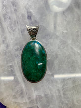 Chrysocolla Pendant Set in 925 Silver